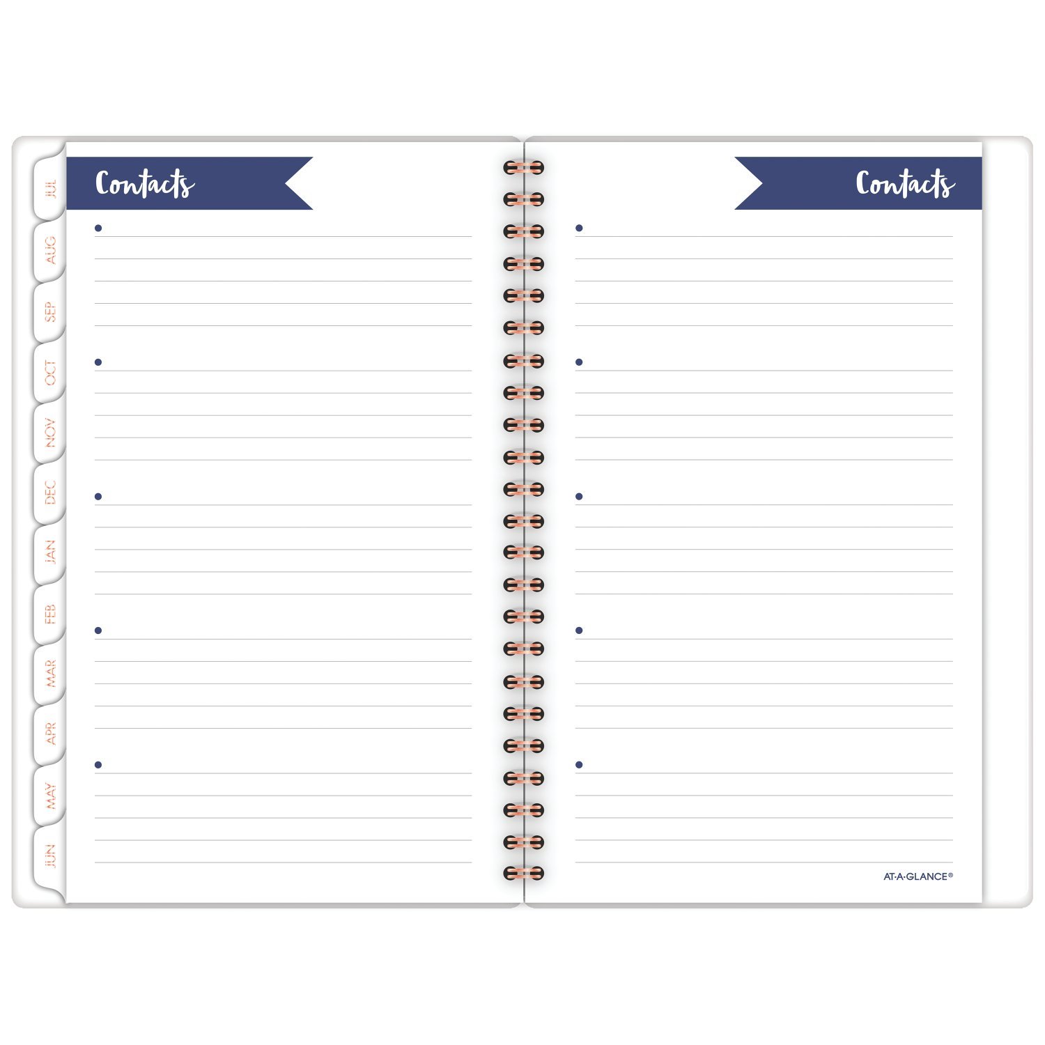 AT-A-GLANCE 2018-2019 Academic Year Weekly & Monthly Planner, Small, 4-7/8 x 8, Carousel Stripe (1112S-200A)