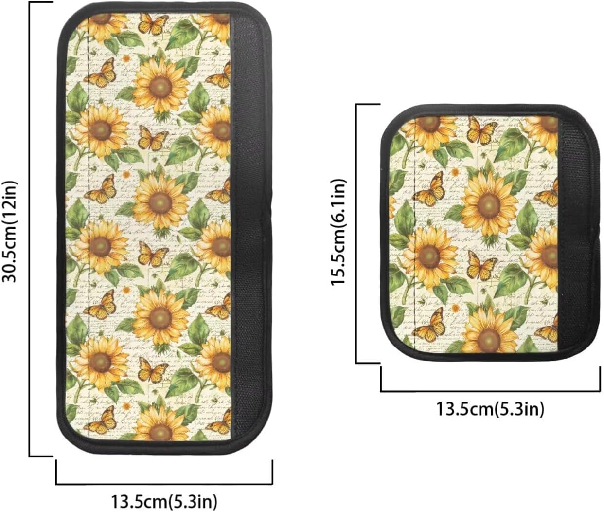 Refrigerator Door Handle Covers with Sunflower Butterfly Letter Print 6 Pieces Fridge Oven Door Handle Cloth Protector Kitchen Appliance Decor for Oven Dishwasher Kitchen Decor