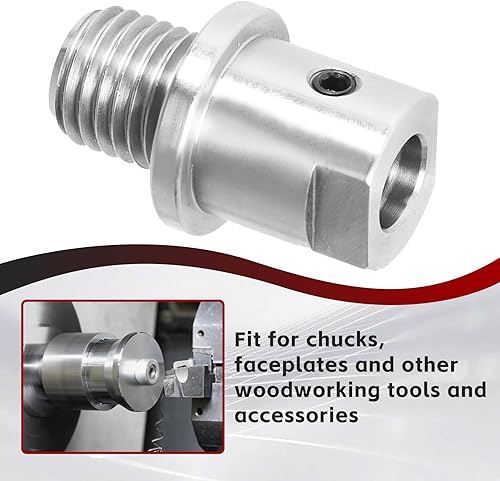 Vista 13 de findmall Adaptador de husillo de cabezal de torno convierte 3/4 pulgadas x 10 TPI a 1 pulgada x 8TPI para torno de carpintería
