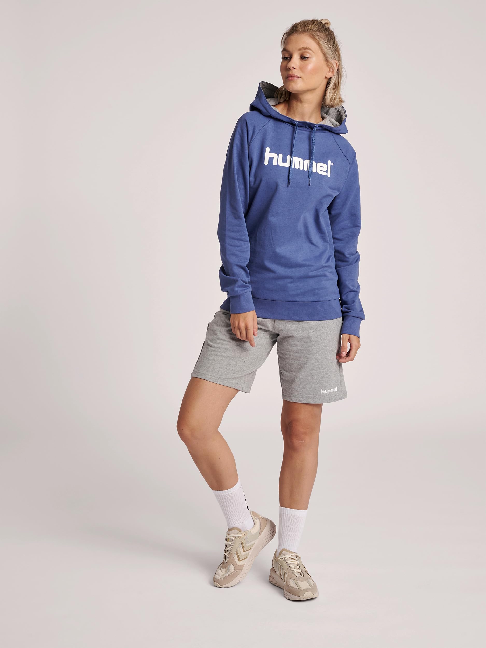 Hummel Damska bluza z kapturem z logo Hmlgo Cotton