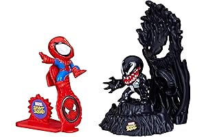 Marvel Stunt Squad Spider-Man vs Venom Playset: Miniature Super Hero Action!