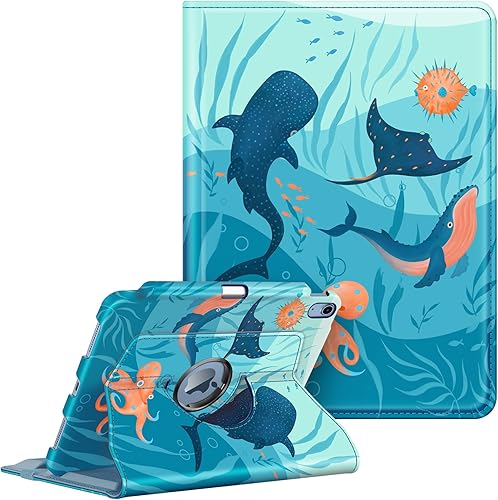 Vista 74 de Fintie Funda giratoria para iPad (A16) de 11ª generación de 11 pulgadas (2025), iPad de 10.9 pulgadas (2022) – [Soporte para lápiz integrado] Funda
