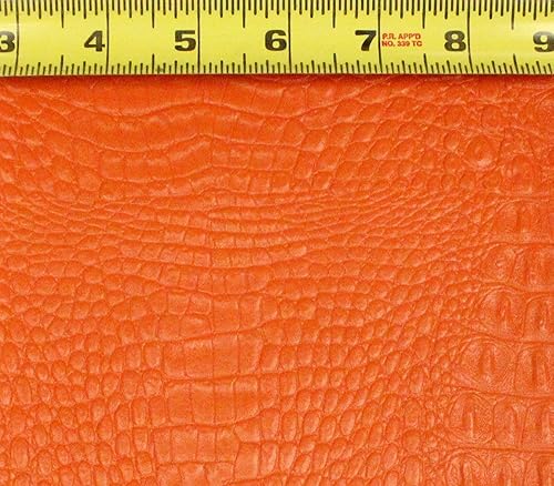 Miniatura 8 de The Yard - Tapicería de cuero falso de cocodrilo de tela de vinilo de 54 pulgadas de ancho (bronce)