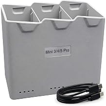 Triple Battery Charger for DJI Mini 5 Pro/ Mini4 Pro/Mini 3 Pro/ 3, Charge Three Batteries in Sequence,Two-Way Charging Hub Have a USB Output