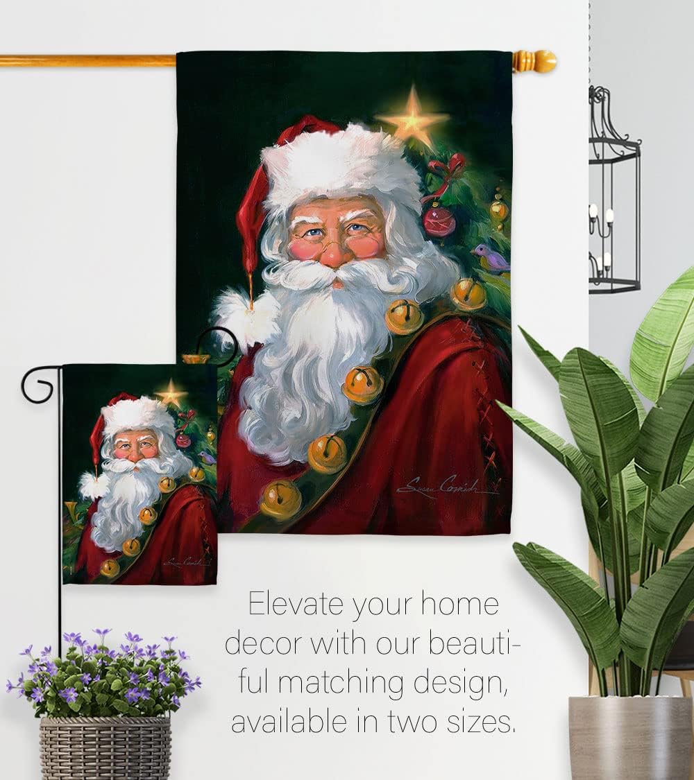 Santa Portrait Tapestry Christmas Gifts Feliz Navida Banner Room Indoor Winter Seasonal Breeze Decor Wall Art Patio Porch Lawn Garden Merry Xmas House Flag Outdoor Yard Decorations Made In USA
