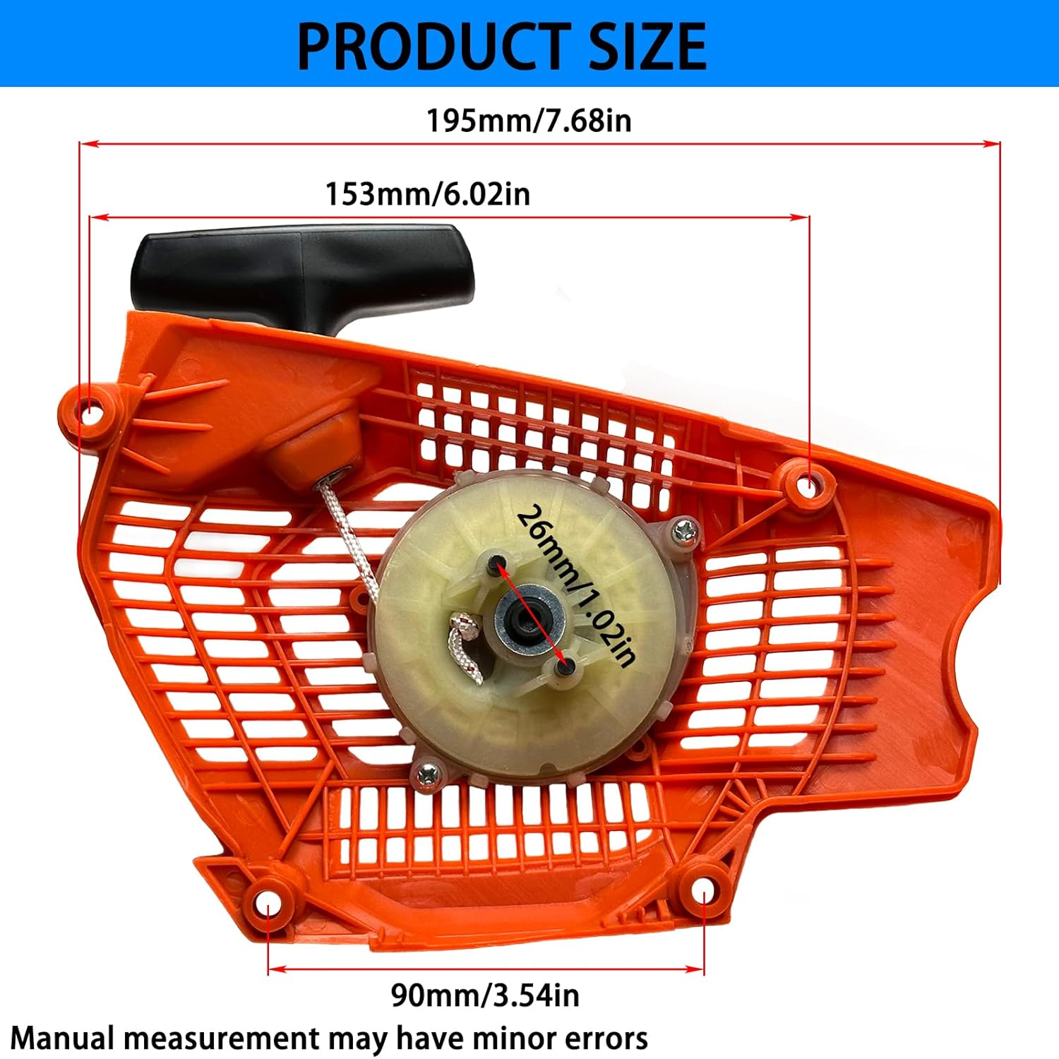 Chainsaw Pull Start Recoil Starter Replacement Assembly Fit for Husqvarna 555 560 560XP 562XP Chainsaws (59.8cc Displacement 4.7Hp) Compatible with Replacement Part # 505159204