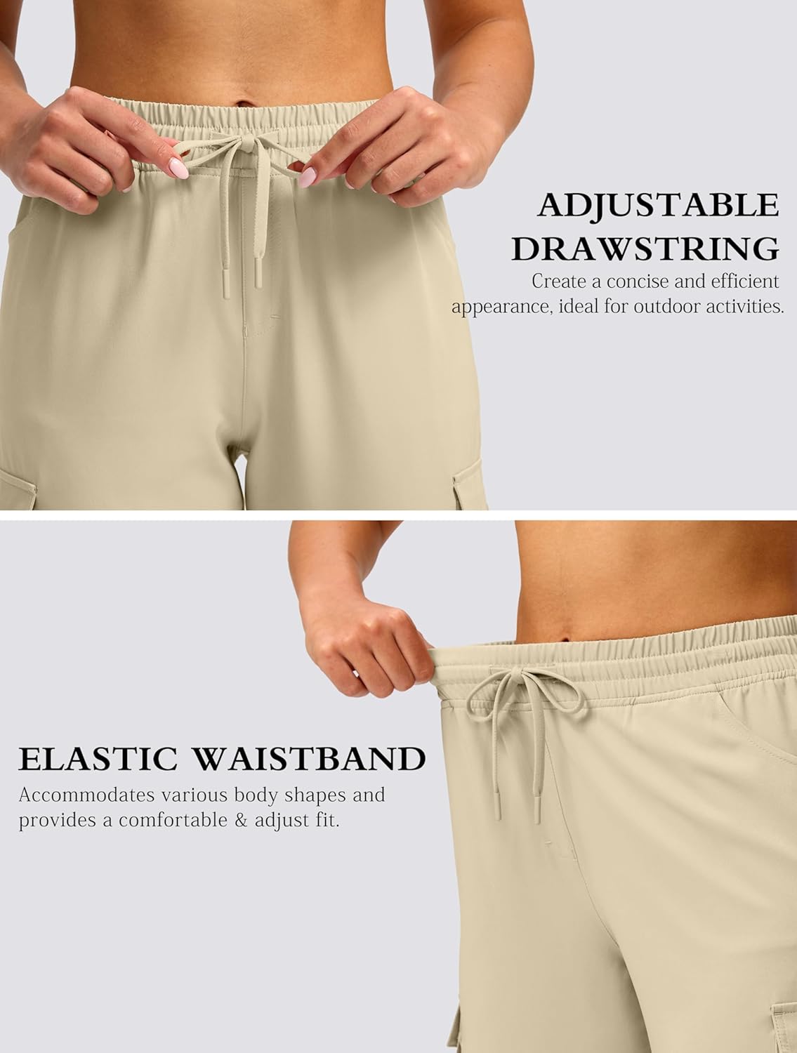 Viodia 15" Long Shorts for Women Hiking Cargo Bermuda Shorts Lightweight Knee Length Capris for Summer Travel Fishing - Image 4