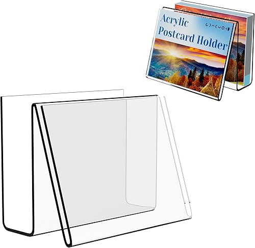 Boloyo Soporte vertical de acrílico para postales, 4 x 6 pulgadas, 1 soporte transparente para tarjetas, caballete, soporte para tableta para