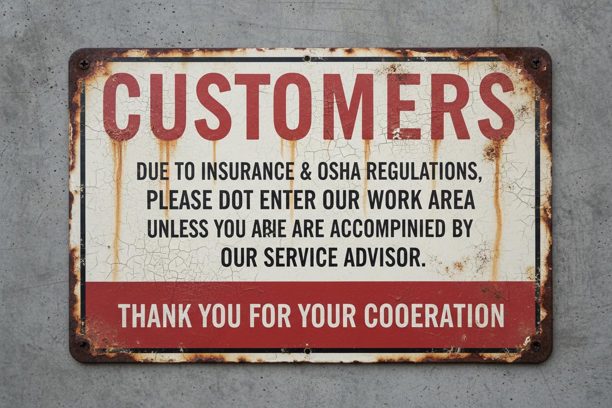 Do Not Enter Work Area Without Advisor Tin Sign, 8x12 Inch