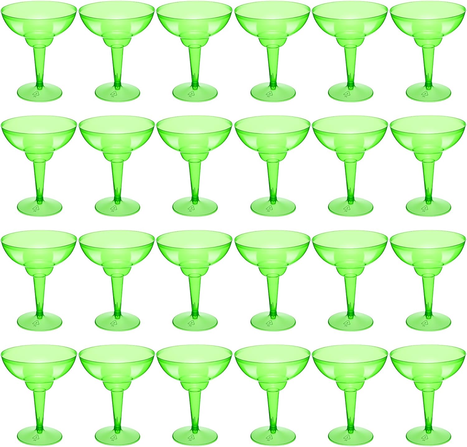 36 Pcs Plastic Margarita Glasses 12 oz Margarita Cups Mexican Theme Party Decorations Martini Glasses Bulk Cocktail Glass for Wedding Mexican Theme Carnivals (Multicolor)