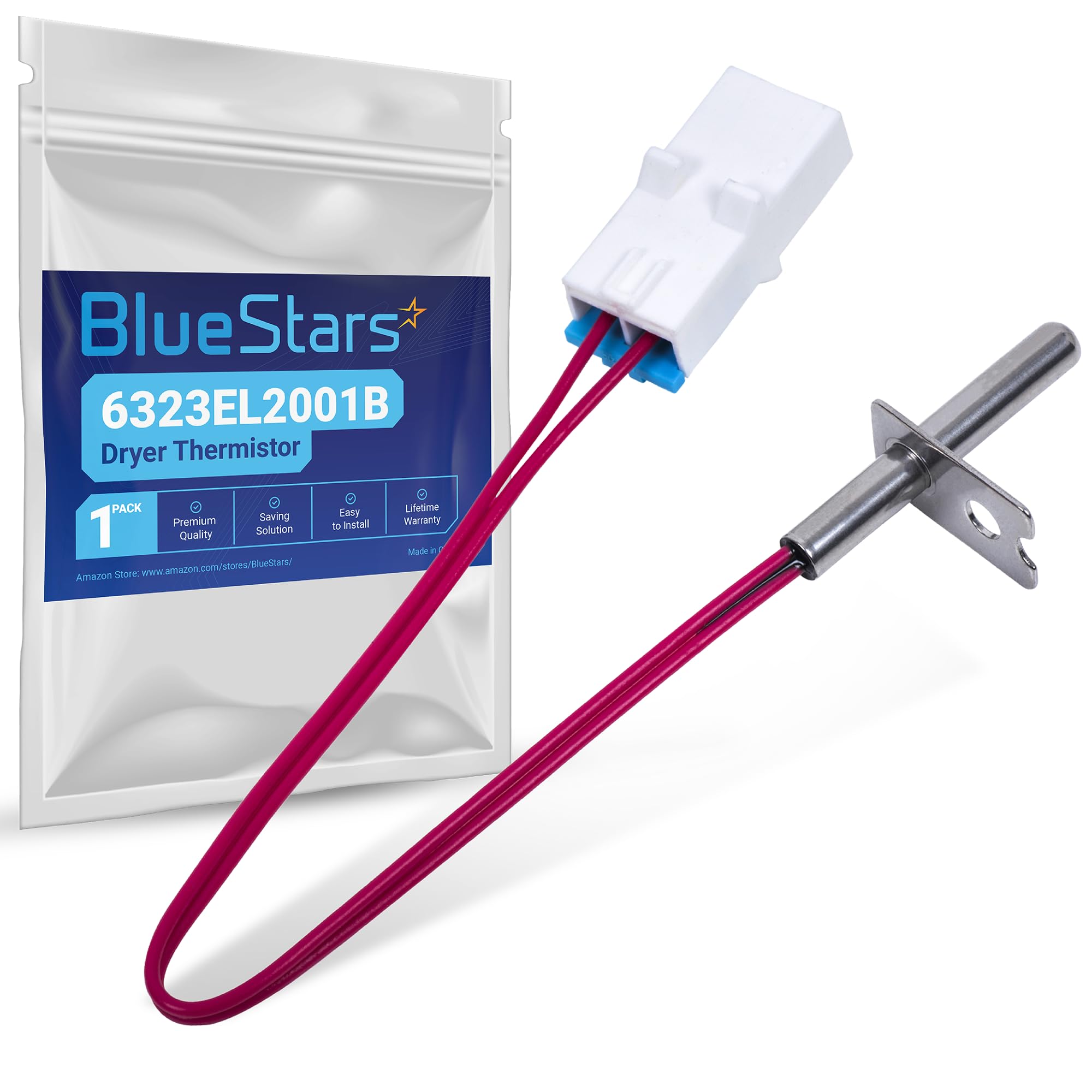 BlueStars 6323EL2001B Dryer Thermistor Assembly – Compatible with