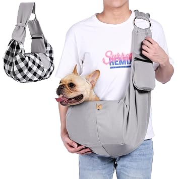 OWNPETS Pet Sling Carrier, Pet Sling Carrier Bag Safe,Fit 10~20lb Cats&Dogs, Adjustable, Perfect for Daily Walk, Outdoor Activity and Weekend Adventure