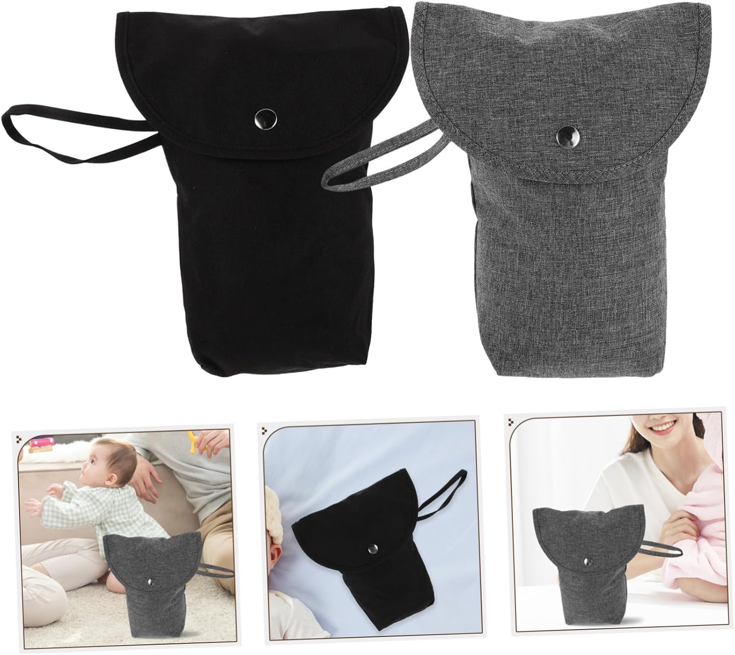 Waterproof Diaper Bag Organizer and Easy Cleaning Oxford Cloth Material 2pcs with Wipeable Surface Modern Sleek Design for Travel and Rainy Day Outings, for Moms and Dads