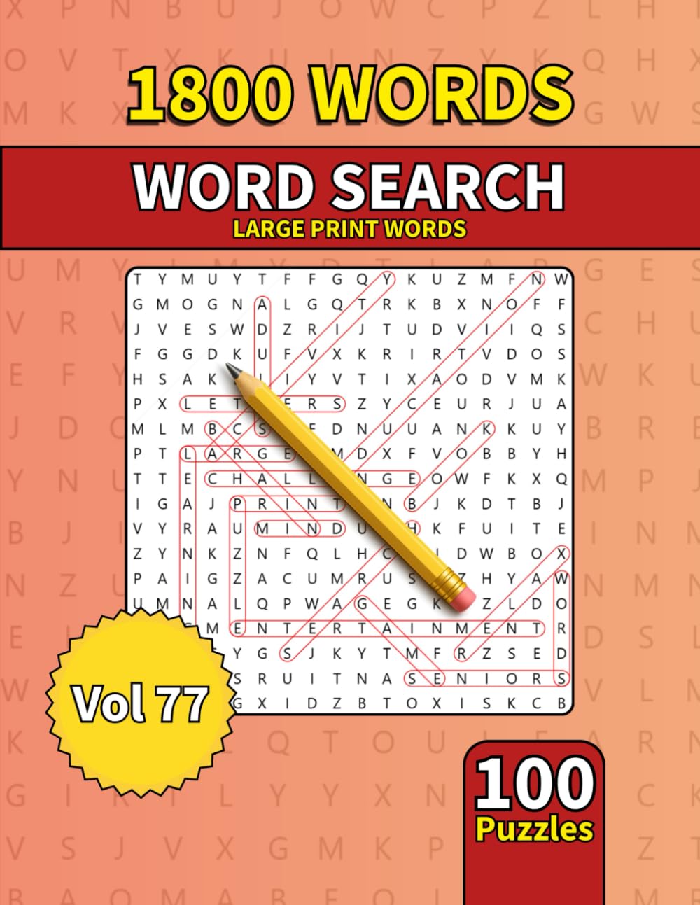 Large Print Word Search Book for Adults: 1800 Words - 100 Puzzles - Varied Themes - Perfect for Adults, Seniors & Teens - Vol 77