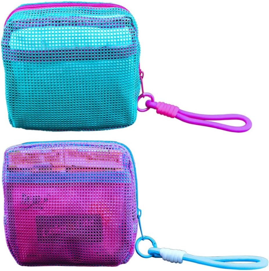 Small Makeup Bag,Lightweight Portable Mesh Cosmetic Pouch,Travel