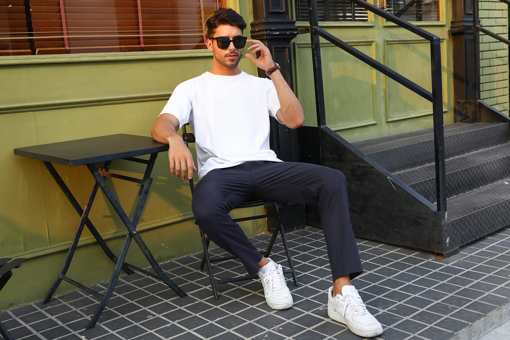 Sykooria Pantaloni Uomo Casual Uomo Pantaloni Pantaloni della Tuta con Coulisse Pantalone a Gamba Dritta Sweatpants per Casual Vacanze Jogging