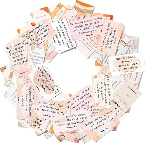Regalos motivacionales cristianos españoles  Tarjetas inspiradoras de oración en español  60 tarjetas de oración únicas con versículos de la Biblia,