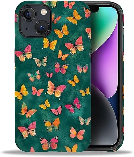 Miniatura 23 de Funda para iPhone 11 Pro Max, flores rojas coloridas 2 en 1, carcasa rígida + silicona, a prueba de golpes, protección contra caídas compatible con