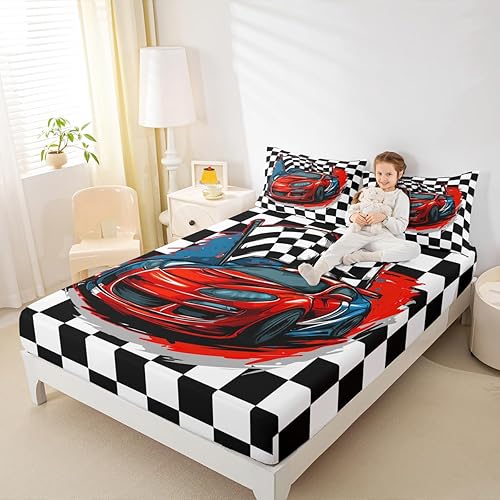 Miniatura 92 de Erosebridal Juego de sábanas para videojuegos, tamaño individual, color morado, sábana bajera ajustable para niños y niñas, moderno juego de sábanas