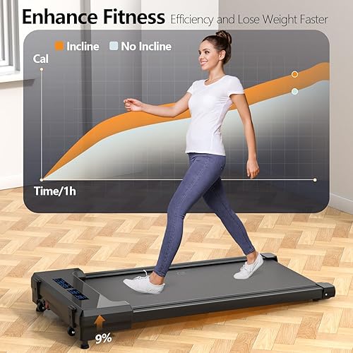 Miniatura 2 de DAEYEGIM - Caminadora portátil 2 en 1 para usar debajo del escritorio, para oficina en casa, con control remoto, máquina de correr en pantalla LED