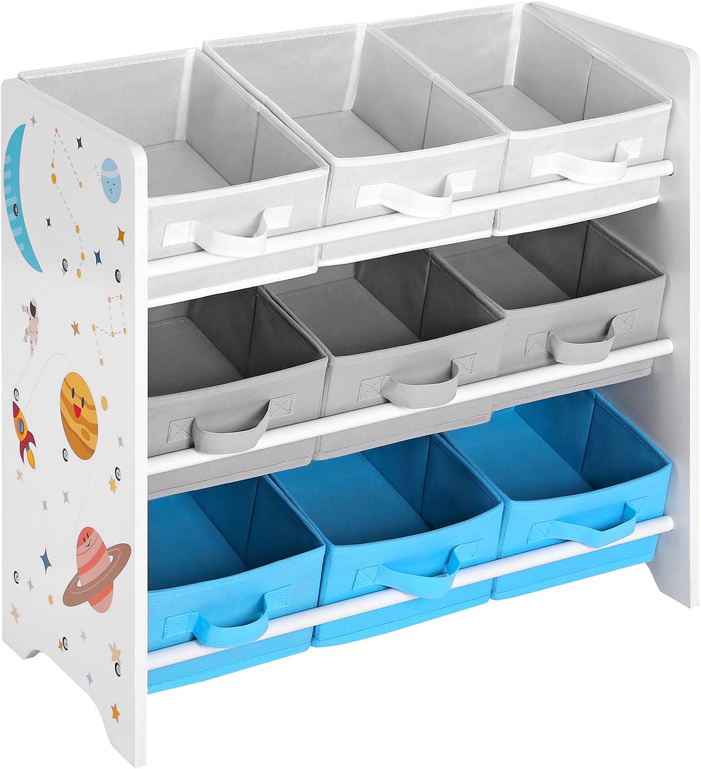 Organisateur de Rangement 3 en 1 Jouets Enfants Bibliothèque Bleu CW48006