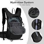 15L Cycling Backpack with Waist Straps for Men Women, Small Lightweight Waterproof Bike Running Hydration Backpack