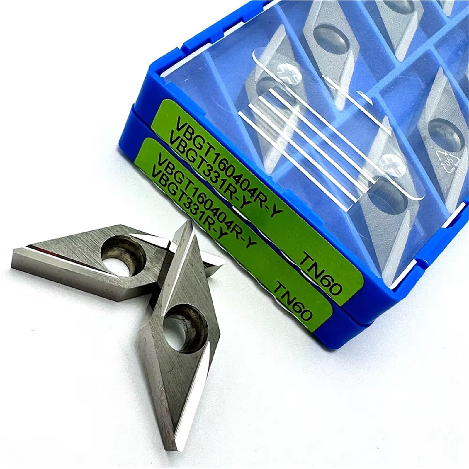 Herramienta Torneado Orificio Interior Procesamiento Acero Cerámico Metal(10PCS VBGT160402R-S TN60)