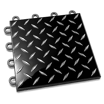 Nitro Pro by FlooringInc Garage Floor Tiles, Black/Gunmetal, 20-Pack