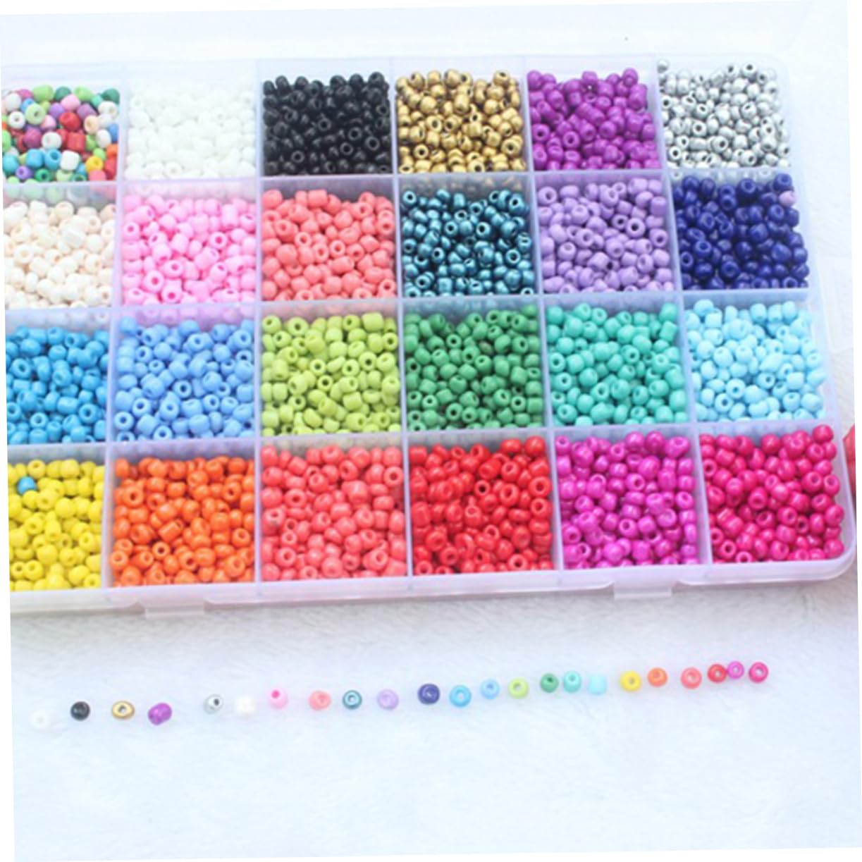 Unregelmäßige Acryl Schmuckperlen 4000 Stück für Bastelprojekte | 4 Mm Farbmix, zum Einbrennen und Lackieren, für Armbänder, Ketten, Ohrringe