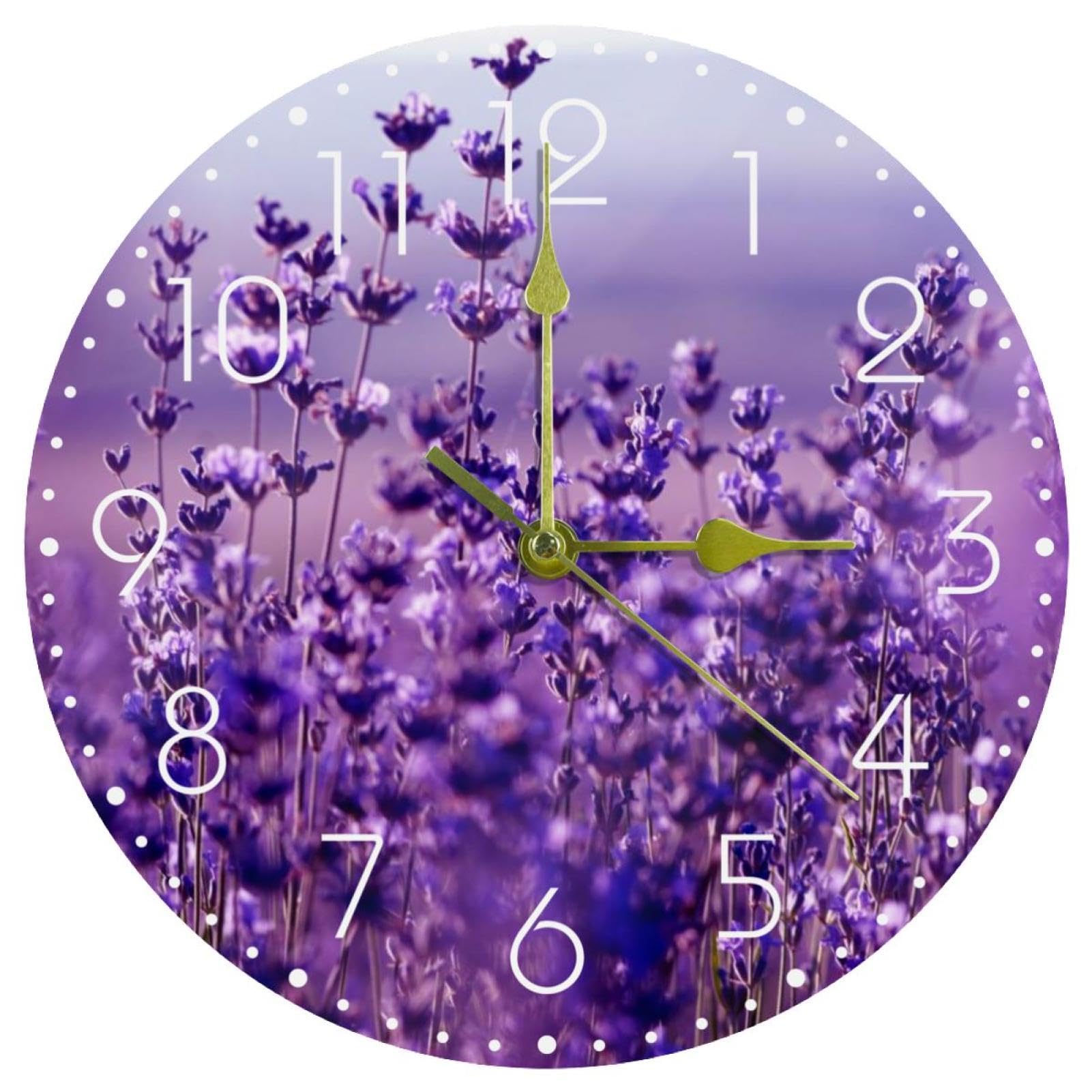 Horloge murale silencieuse de 25,4 cm avec mouvement quartz de précision
