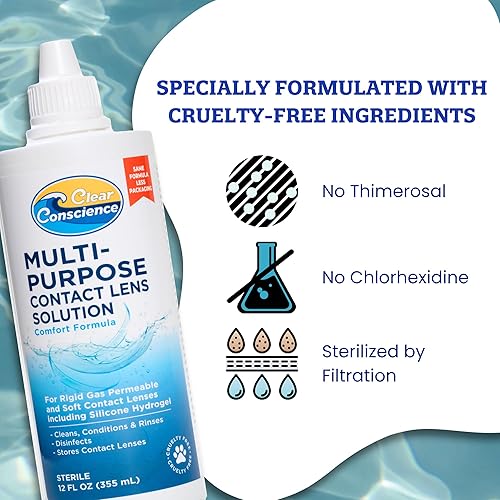 Miniatura 4 de CLEAR CONSCIENCE Contacto LEN SOLUTN Multi PURP, 12 OZ