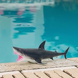 Gemini&Genius Sea Animal Great White Shark Action Figure Soft Rubber Swimming Pool Bathtub Toys, Realistic 18\'\' Length Ocean Animal Swordfish Educational and Role Play Toy for Kids