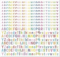 Vista 12 de 10 hojas de calcomanías de letras pequeñas, calcomanías autoadhesivas del alfabeto de 1/2 pulgada, lindas calcomanías de vinilo para artes