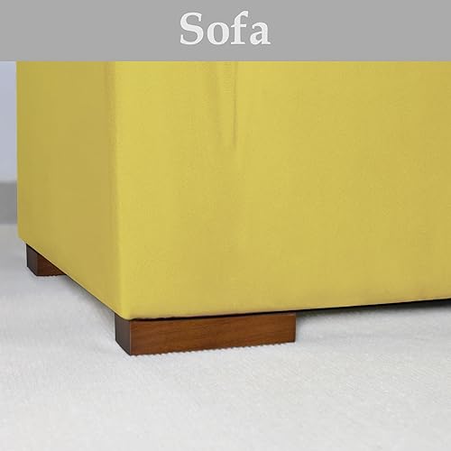 Miniatura 7 de Sopicoz Elevadores de madera para muebles, patas universales para sofá, elevadores de cama rectangulares, patas de sofá, patas de repuesto para