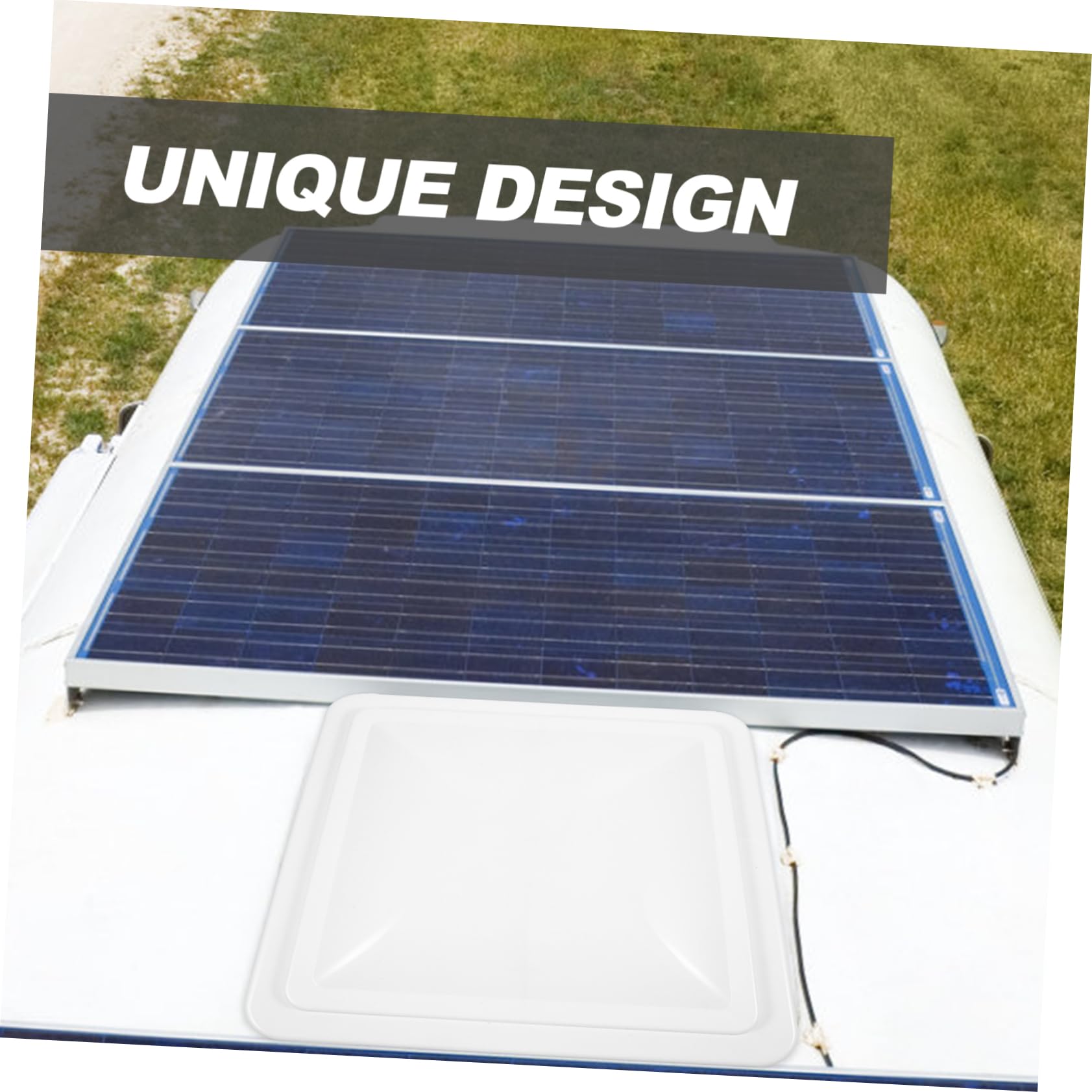Garneck Copertura e Antifungo di Ventilazione per Finestra Camper Isolante Termica 14x14 Pollici in Plastica Bianca Pratica e Funzionale per Tetto e Bagno Rv