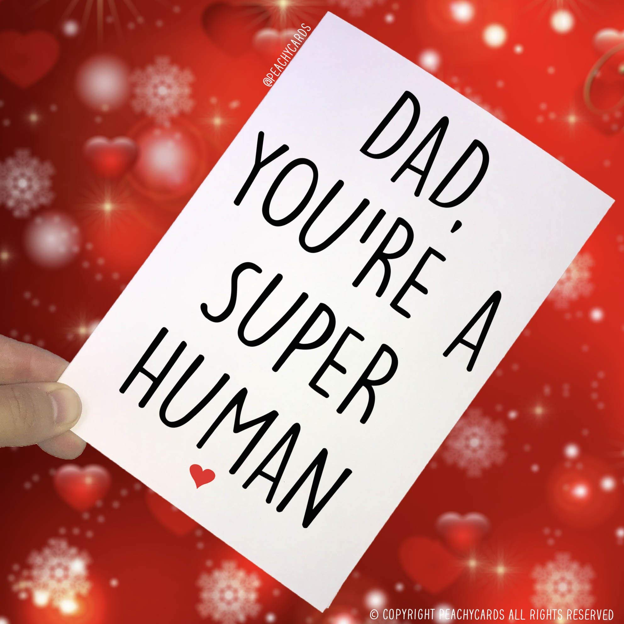 Funny Fathers Day Card Birthday Cards Funny Dad Card Funny Card for Fathers Day Dad Card Super Human Novelty Banter Swearing Card Love PC123