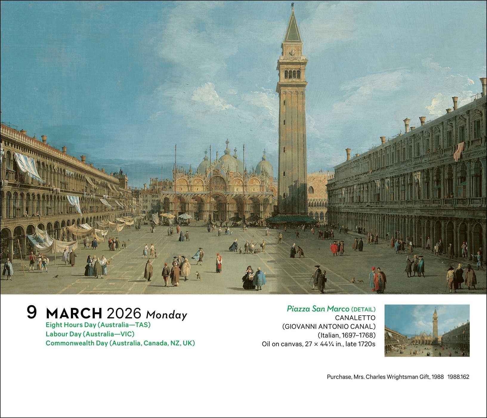 Art: 365 Days of Masterpieces 2026 Day-to-Day Calendar