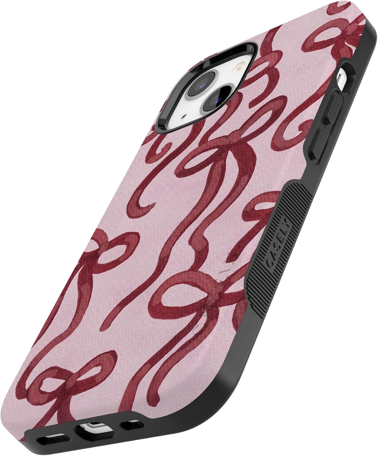 Casely iPhone 13 Mini Case | Love Me Knot | Mauve Bow | Bold Protective Design | MagSafe Compatible Design