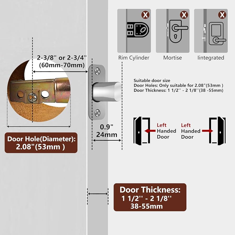 Apple - docodemodoor AIsecure Twist-to-Lock Keyless Deadbolt Lock for Front Door