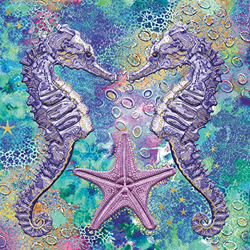 Museums and Galleries Matthew Williamson Greeting Card DNA Print Seahorses