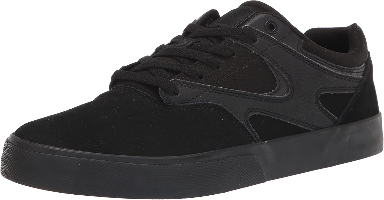 DC Men's Kalis Vulc Skateboard, Skate Shoe, Black/Black/Black, 11.5 M US