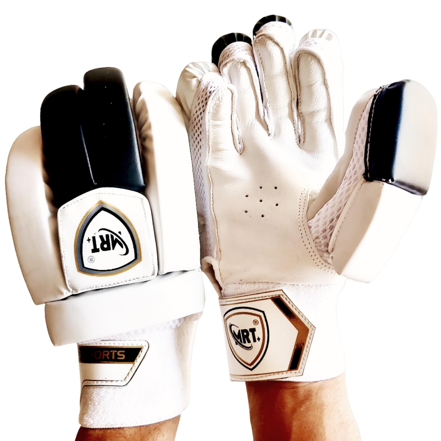 MRT Plus Ultra Power Cricket Batting Gloves for Ultimate Comfort, Protection, and Performance – Ideal for All Levels of Play (Available in Youth and Men Size) (White and Black, Youth, Right)-image-19