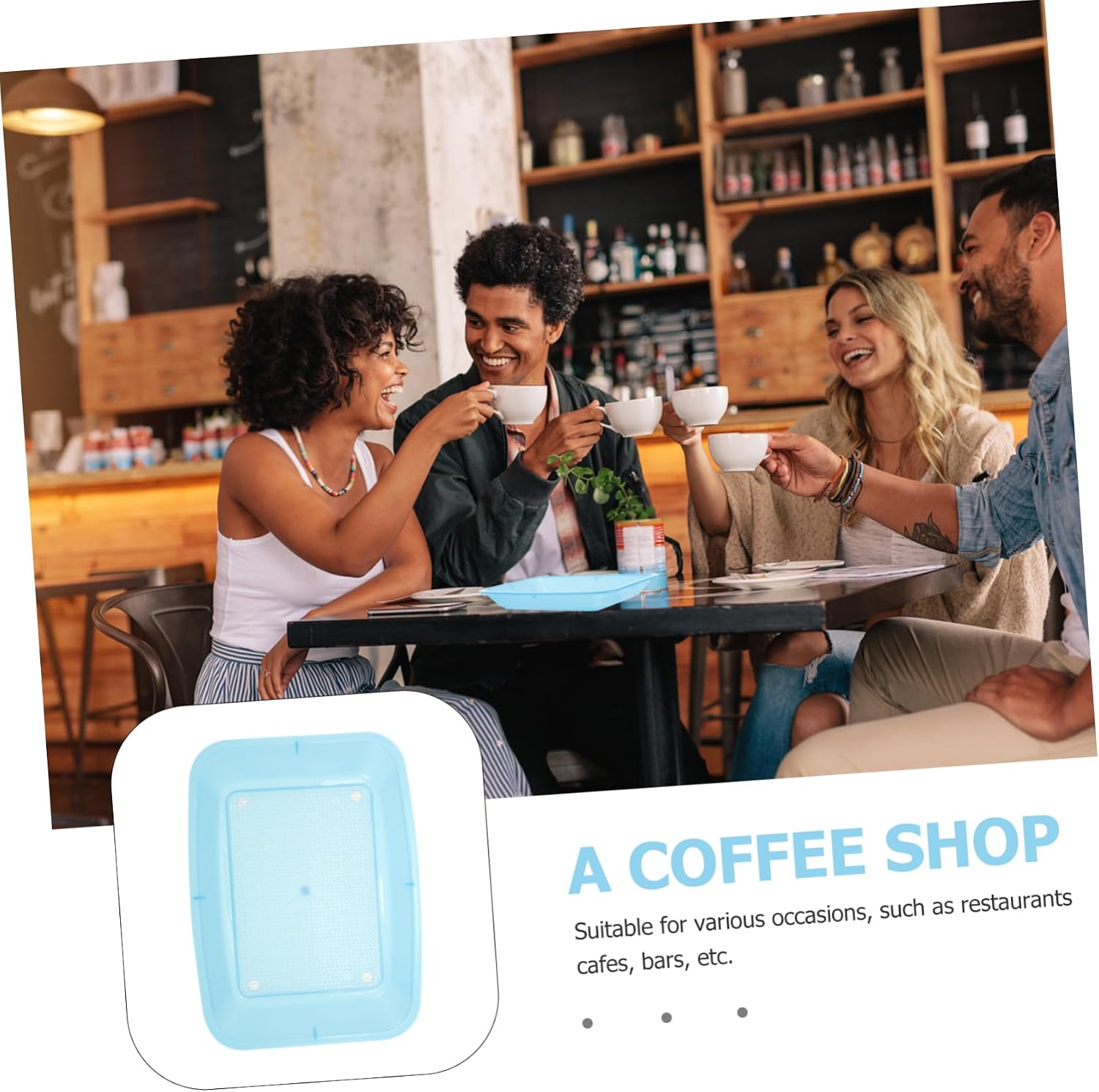 Restaurant Tip Tray for Cashier Change Plastic Serving Tray Versatile Tip Storage Plate for Cafe and Bar Elegant Design