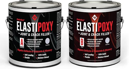 ElastiPoxy Kit de llenado de juntas y grietas (2 galones) - Llenador de reparación de alta resistencia para juntas de piso a pared, juntas de