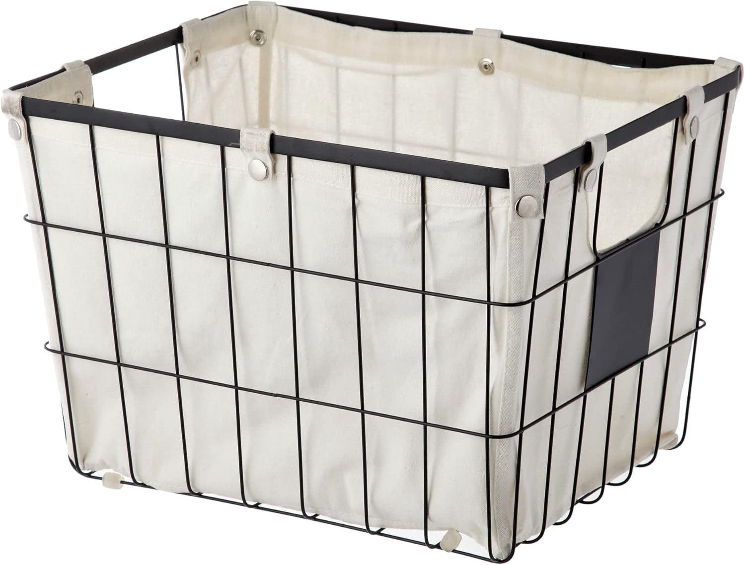 Medium Wire Basket Set, Chalkboard Labels & Liner, Foldable