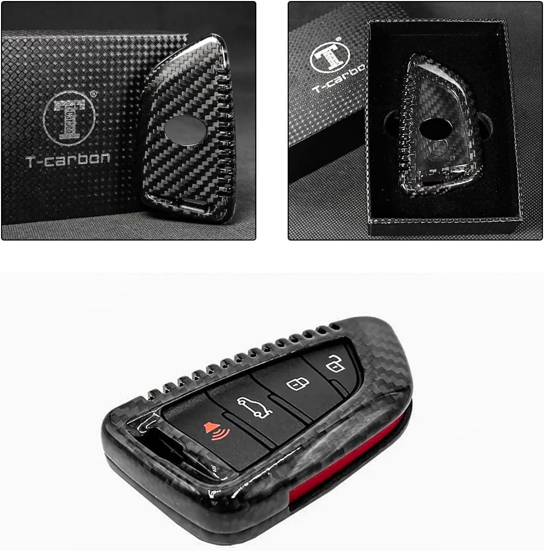 Real Carbon Fiber Remote Key Fob Case Cover Compatible with 2020-2025 Toyota Supra GR A90 A91 MK5