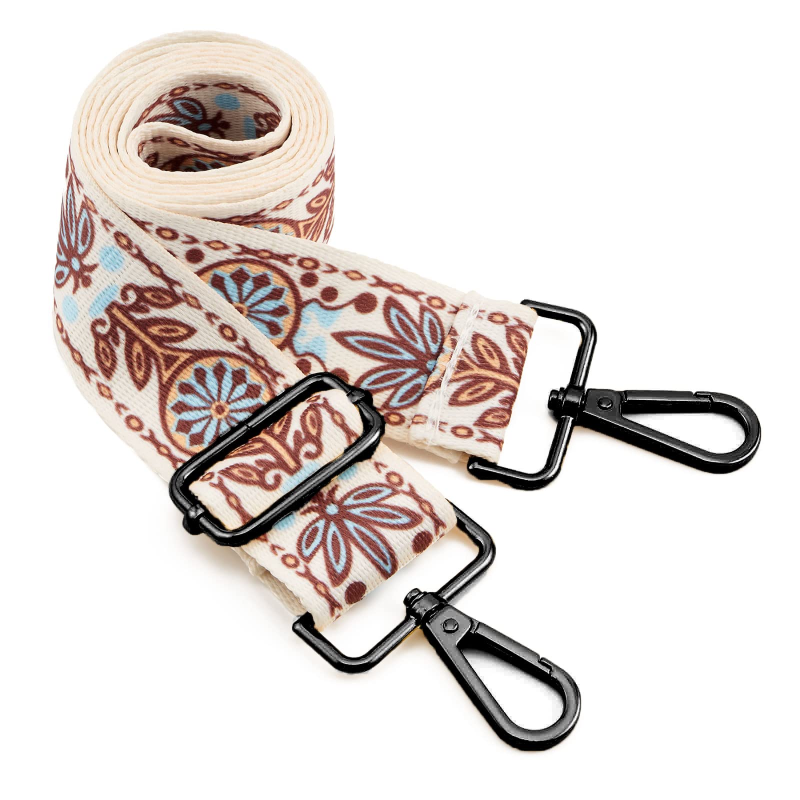 ZOOEASS Nickel Buckles Wide Shoulder Strap Adjustable Replacement Belt Gun Buckles Guitar Style Crossbody Bag Strap