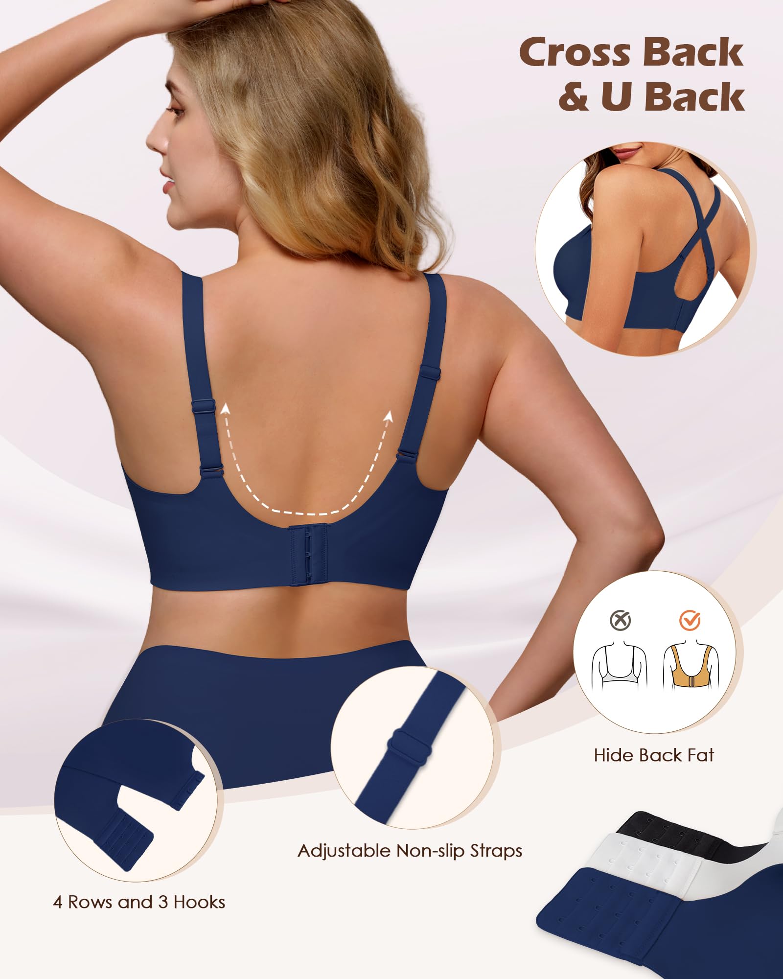 As Fairy Wire-Free Seamless Bra with Jelly Strip Technology Soutien-Gorge de T-Shirt Femme