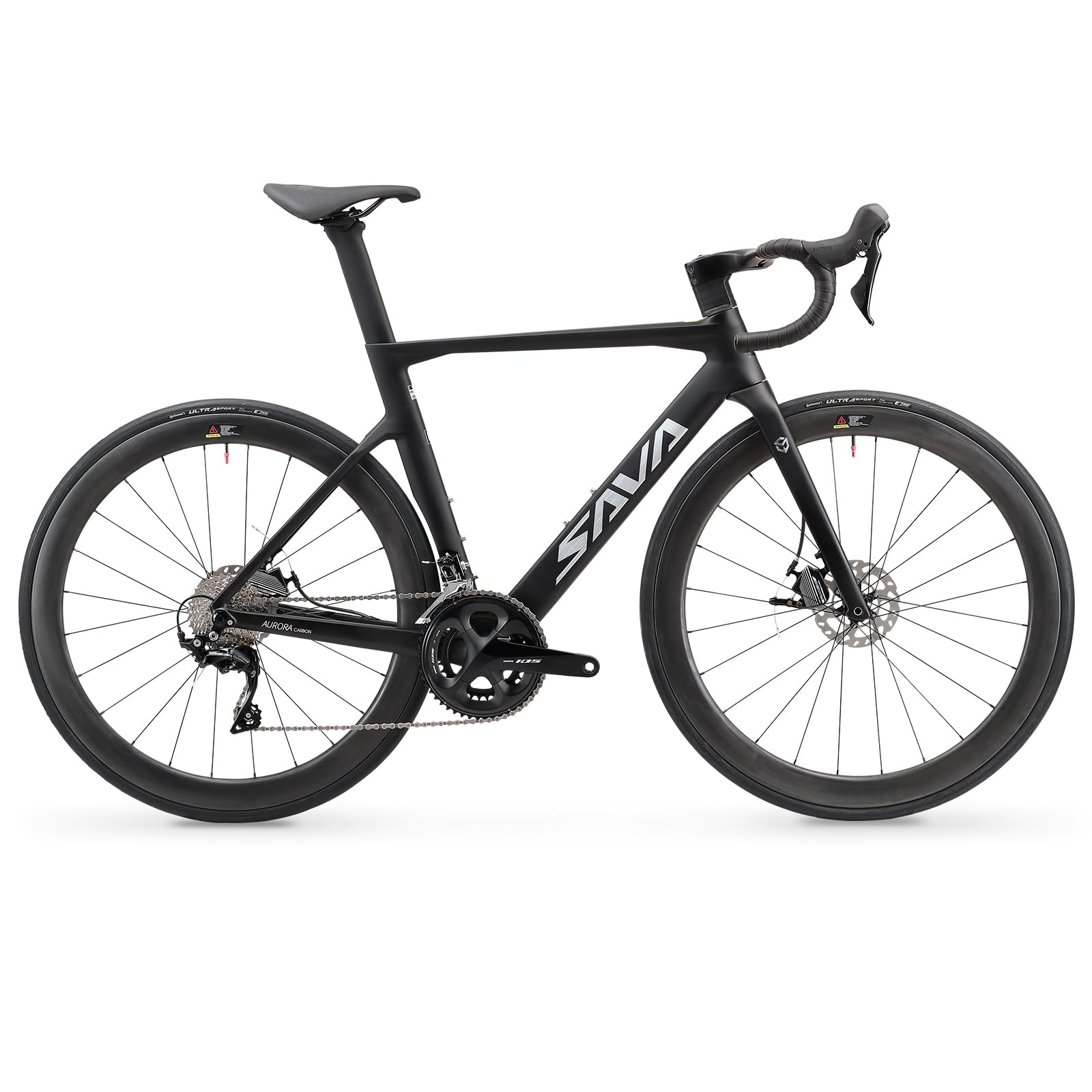 SAVADECK Carbon Road Bike, T800 Carbon Fiber Frame 700C Racing Bicycle with Shimano 105 R7000 22 Speed Groupset and Mechanical Disc Brake, Ultra-Light Carbon Bike