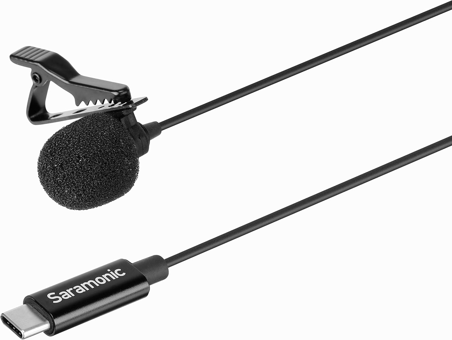 Saramonic LavMicro U3A USB-C Lavalier Microphone for iPhone 15, Android, new iPad, Computers & more with 6.6′ Cable & 90˚ Adapter for Vlogging, Interviews, YouTube, TikTok, Live Streaming